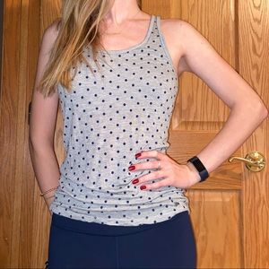 Velvet polka dot A&F tank